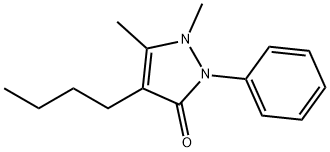 1-Phenyl-2,3-dimethyl-4-n-butyl-5-pyrazolon Struktur