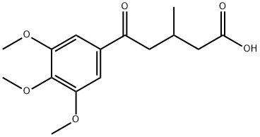3-METHYL-5-OXO-5-(3,4,5-TRIMETHOXYPHENYL)VALERIC ACID Struktur