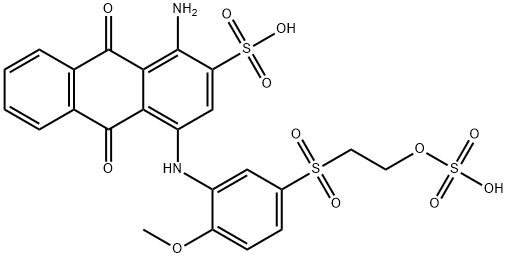 1-Amino-9,10-dihydro-4-[[2-methoxy-5-[[2-(sulfooxy)ethyl]sulfonyl]phenyl]amino]-9,10-dioxo-2-anthracenesulfonic acid Structure