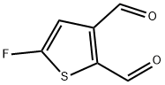 5-フルオロ-2,3-チオフェンジカルボキシアルデヒド 化学構造式