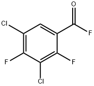 3,5-ジクロロ-2,4-ジフルオロベンジルフルオライド 化学構造式
