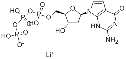 7-デアザ-2′-デオキシグアノシン 5′-三リン酸 リチウム塩 化学構造式