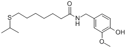 N-VANILLYL-7-ISOPROPYLTHIOHEPTANAMIDE 结构式