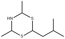 2-Isobutyl-4,6-dimethyldihydro-4H-1,3,5-dithiazine 化学構造式