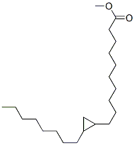 2-オクチルシクロプロパンデカン酸メチル 化学構造式