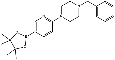 6-(4-Benzylpiperazin-1-yl)pyridine-3-boronic acid pinacol ester Structure