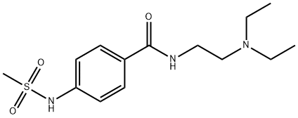 N-[2-(ジエチルアミノ)エチル]-4-[(メチルスルホニル)アミノ]ベンズアミド 化学構造式