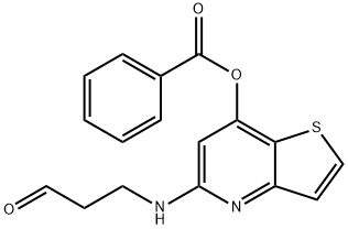 [5-(3-丙醛基氨基)噻吩并[3,2-B]吡啶-7-基苯甲酸酯 结构式