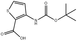 BOC-3-氨基噻吩-2-羧酸 结构式