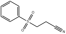 3-(フェニルスルホニル)プロパンニトリル 化学構造式