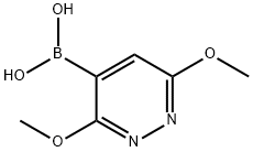 (3,6-二甲氧基哒嗪-4-基)硼酸 结构式