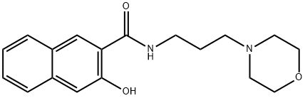 3-ヒドロキシ-N-(3-モルホリノプロピル)-2-ナフタレンカルボアミド 化学構造式