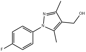 [1-(4-フルオロフェニル)-3,5-ジメチル-1H-ピラゾール-4-イル]メタノール 化学構造式