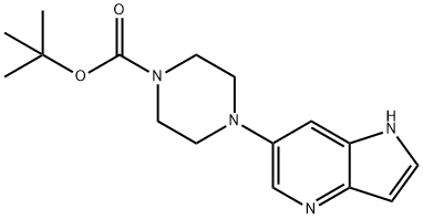 TERT-BUTYL4-(1H-PYRROLO[3,2-B]PYRIDIN-6-YL)PIPERAZINE-1-CARBOXYLATE Struktur