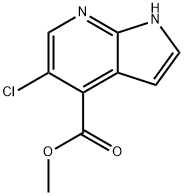 5-クロロ-1H-ピロロ[2,3-B]ピリジン-4-カルボン酸メチル 化学構造式