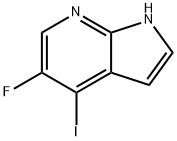 5-フルオロ-4-ヨード-1H-ピロロ[2,3-B]ピリジン 化学構造式