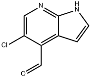 5-クロロ-1H-ピロロ[2,3-B]ピリジン-4-カルブアルデヒド 化学構造式