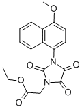 1-(Carboethoxymethyl)-3-(4-methoxy-1-naphthyl)-parabanic acid Structure