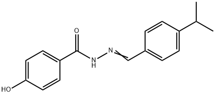 N′-(4-イソプロピルベンジリデン)-4-ヒドロキシベンズヒドラジド 化学構造式