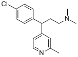 2-Picoline, 4-(p-chloro-alpha-(2-(dimethylamino)ethyl)benzyl)- Structure