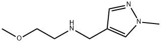 (2-メトキシエチル)[(1-メチル-1H-ピラゾール-4-イル)メチル]アミン 化学構造式