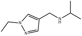 N-[(1-エチル-1H-ピラゾール-4-イル)メチル]-N-イソプロピルアミン 化学構造式