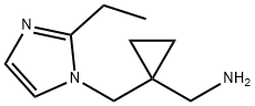 ((1-[(2-ETHYL-1H-IMIDAZOL-1-YL)METHYL]CYCLOPROPYL)METHYL)AMINE Struktur