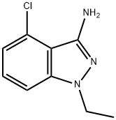 4-クロロ-1-エチル-1H-インダゾール-3-アミン 化学構造式
