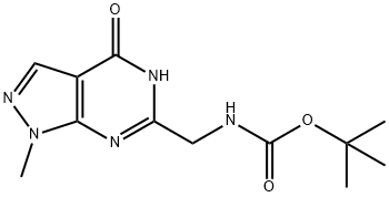 Tert-Butyl (1-Methyl-4-Oxo-4,5-Dihydro-1H-Pyrazolo [3,4-D]Pyrimidin-6-Yl)Methylcarbamate, 1015856-23-1, 结构式