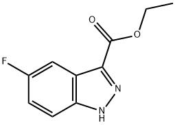 5-氟-1H-吲唑-3-羧酸乙酯, 1016-36-0, 结构式