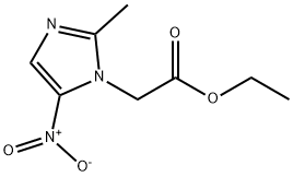 2-Methyl-5-nitro-1H-imidazole-1-acetic acid ethyl ester Structure