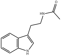 N-アセチル-1H-インドール-3-(エタンアミン) 化学構造式