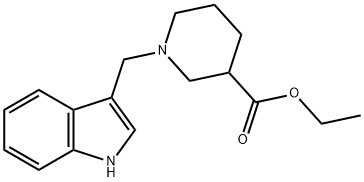 1-(3-Indolylmethyl)nipecotic acid ethyl ester Struktur