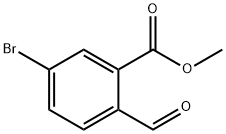 5-溴-2-甲酰基苯甲酸甲酯 结构式
