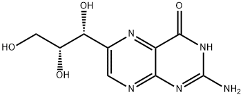 2-amino-6-(1,2,3-trihydroxypropyl)-5,6,7,8-tetrahydro-1H-pteridin-4-one 化学構造式