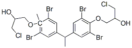 2,2-ビス[3,5-ジブロモ-4-(3-クロロ-2-ヒドロキシプロポキシ)フェニル]プロパン 化学構造式