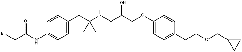 101639-68-3 1-(4-(2-cyclopropylmethoxyethyl)phenoxy)-3-(1-(4-bromoacetamidophenyl)-2-methyl-propylamine)-2-propanol