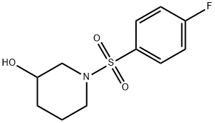 1-[(4-氟苯基)磺酰基]-3-哌啶醇, 1016538-89-8, 结构式