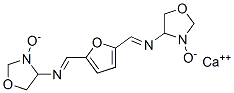calcium 4-[[5-[(3-oxido-4,5-dihydrooxazol-4-yl)iminomethyl]-2-furyl]me thylideneamino]-4,5-dihydrooxazol-3-olate Struktur