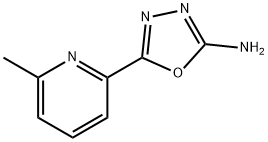 5-(6-METHYLPYRIDIN-2-YL)-1,3,4-OXADIAZOL-2-AMINE, 1016757-57-5, 结构式