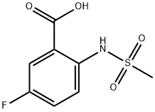 2-甲磺酰氨基-5-氟苯甲酸, 1016788-23-0, 结构式
