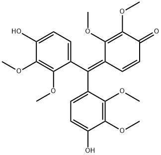 4-[Bis(4-hydroxy-2,3-dimethoxyphenyl)methylene]-2,3-dimethoxy-2,5-cyclohexadien-1-one Struktur