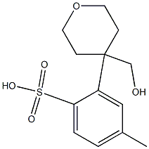 (四氢吡喃-4-基)甲基甲苯磺酸 结构式
