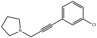Pyrrolidine, 1-3-(3-chlorophenyl)-2-propynyl- 化学構造式