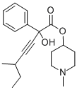 1-Methyl-4-piperidyl phenyl(3-methyl-1-pentynyl)glycolate 结构式