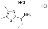 [1-(4,5-ジメチル-1,3-チアゾール-2-イル)プロピル]アミン DIHYDROCHLORIDE 化学構造式