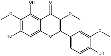 3,3',6-Trimethoxy-4',5,7-trihydroxyflavone Struktur