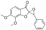 6,7-ジメトキシ-3'-フェニルスピロ[ベンゾフラン-2(3H),2'-オキシラン]-3-オン 化学構造式