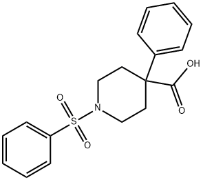 4-PHENYL-1-(PHENYLSULFONYL)PIPERIDINE-4-CARBOXYLIC ACID Structure