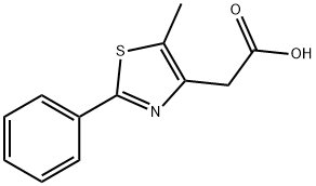 (5-甲基-2-苯基-4-噻唑基）乙酸,101736-22-5,结构式